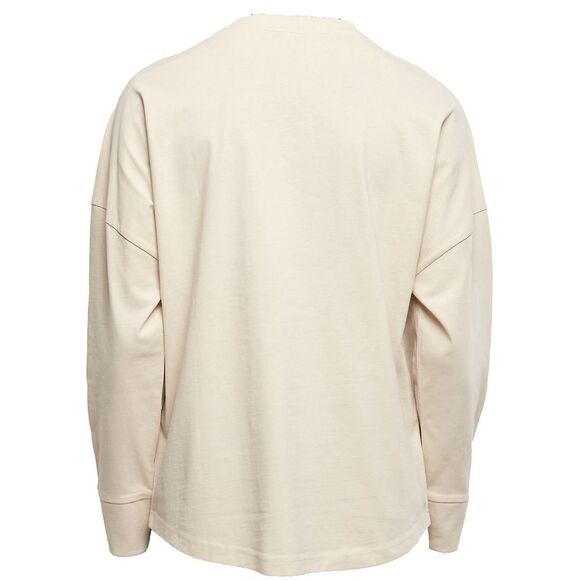 Build Your Brand Mens Cut-On Oversized Long-Sleeved T-Shirt / Sand - Picture 4 of 5